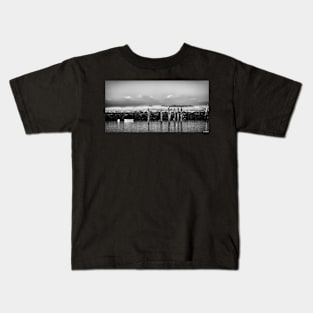 Fog Beyond the Breakwater Kids T-Shirt